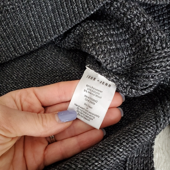 Women's John + Jenn Turtleneck Sweater Marled Grey - Picture 2 of 6